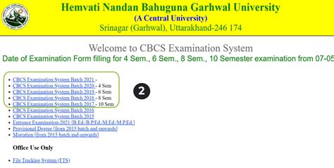 hnbgu examination form.